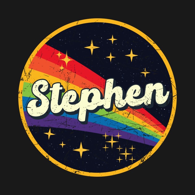 Stephen // Rainbow In Space Vintage Grunge-Style by LMW Art