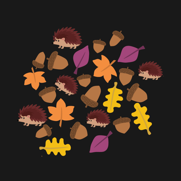 Hedgehog Autumn by nZDesign