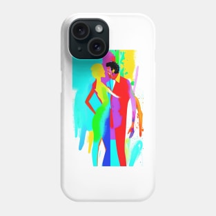 Funky Sexy Colorful Hippie Popculture Couple Phone Case