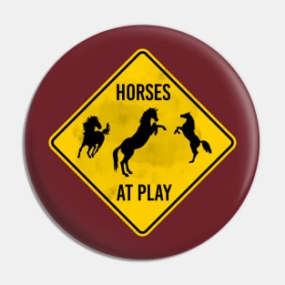 HORSES AT PLAY Pin