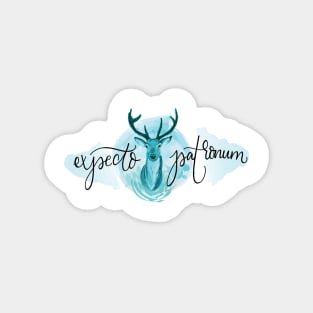 Blue Stag Spell Illustration Magnet