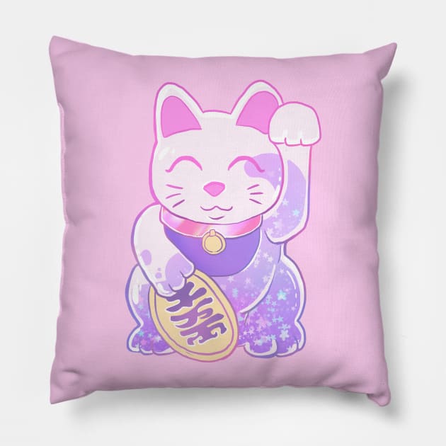 Glitter & Good Fortune Pillow by paintdust