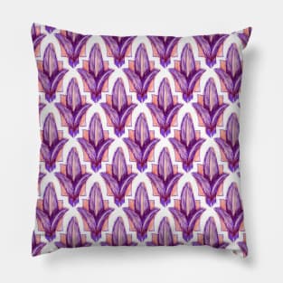 Fleur de lis - purple Pillow