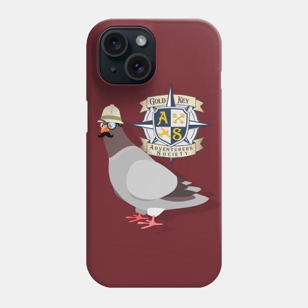 Adventure Pigeon Phone Case by GoldKeyAdventurersShop