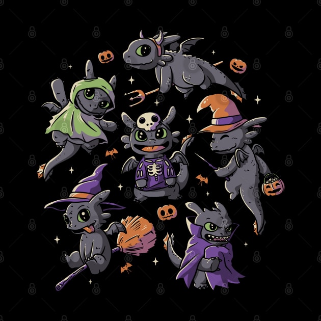 Halloween Dragons Cute Spooky Night Furys by eduely