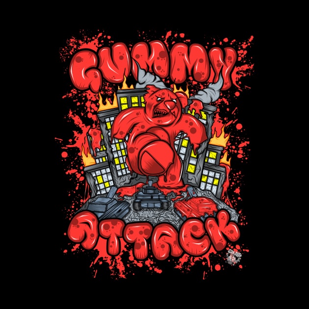 Attack of the Gummybear Red by GeryArts