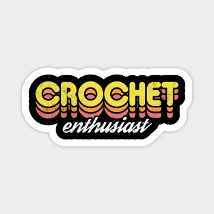 Retro Crochet Enthusiast Magnet