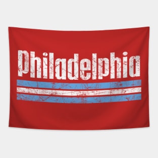 RETRO PHILADELPHIA PHILLY RED WHITE AND BLUE Tapestry