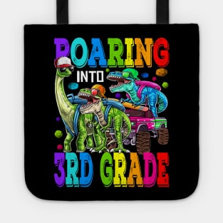 Roaring Into 3rd Grade Monster Truck Dinosaur Tote