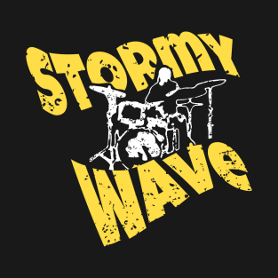 Stormy Wave Modern Style Drummer T-Shirt