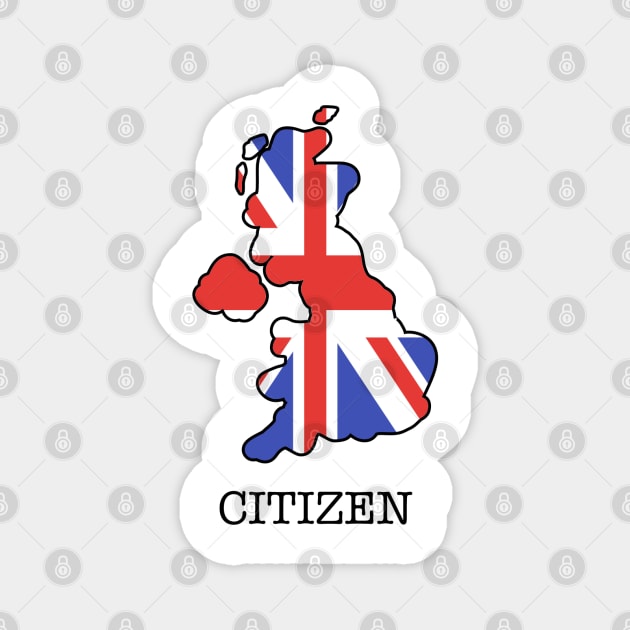 United Kingdom Citizen Magnet by Playful Creatives