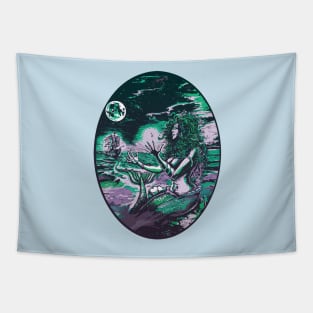 Mermaid Siren Sea Pearl Atlantis Tapestry