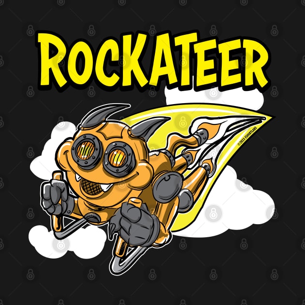 RocKATeer flying through the sky by eShirtLabs