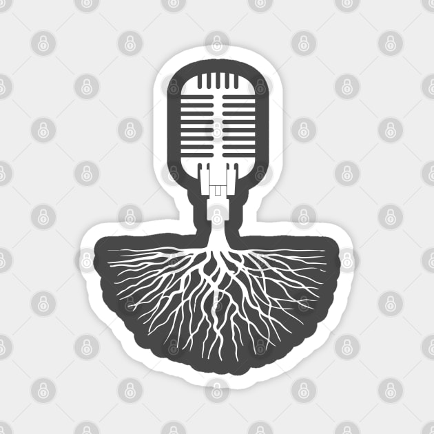 Musical Roots - Microphone Magnet by CanossaGraphics