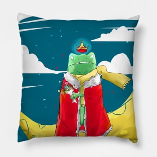 pepe the frog as a prince frog Pillow