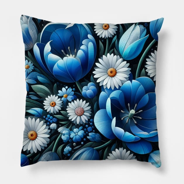 Tulip Flower Pillow by Jenni Arts