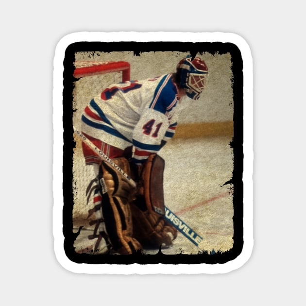 Eddie Mio, 1983 in New York Rangers (3.50 GAA) Magnet by Momogi Project