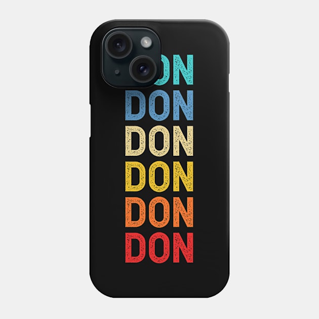 Don Name Vintage Retro Custom Gift Named Don Phone Case by CoolDesignsDz