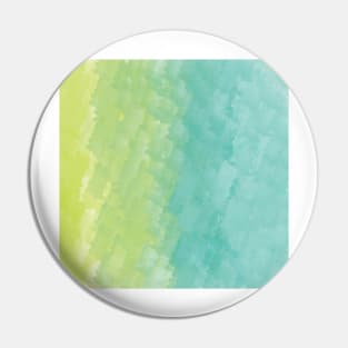 Green and Blue Ombre Watercolor Cloud Pin