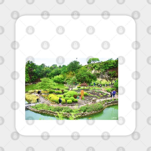 zen japanese garden park in ecopop landscape film Magnet by jorge_lebeau