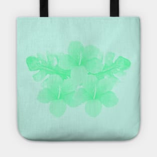 Tropical Mint Green Hibiscus Flower Tote