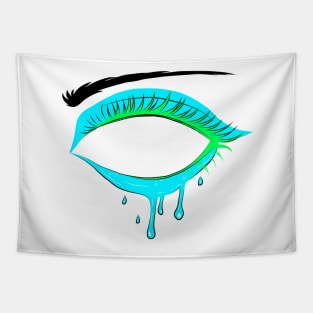 Neon Psychedelic Slime Eye Tapestry