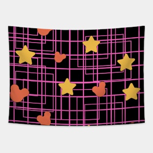 Cute Star pattern neon Tapestry