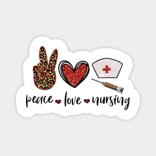 Peace Love Nursing Magnet