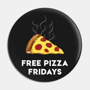 Free Pizza Fridays (White Text) Pin