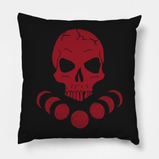 Skull and moon phases Pillow