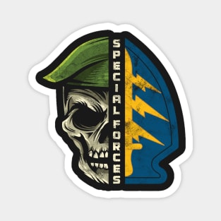 Army Special Forces Green Beret Skull Patch ODA Gift Magnet