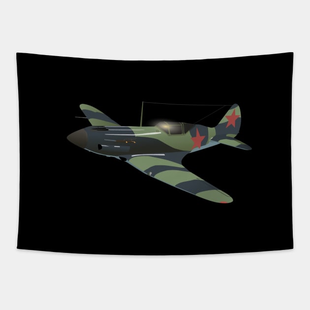 MiG-3 Soviet WW2 Fighter Tapestry by NorseTech