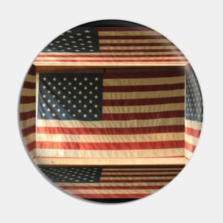 3D Box of American Flag Patriotic USA Pin