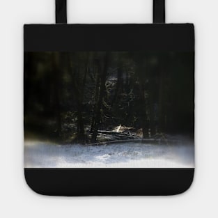 snowy Oregon forest 12 Tote