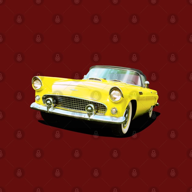 1956 Ford Thunderbird in yellow by candcretro