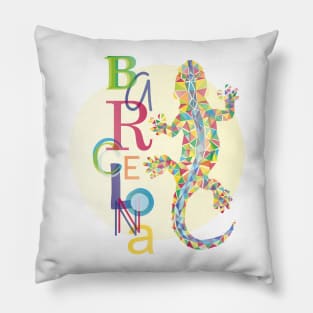 Barcelona City Lizard Pillow