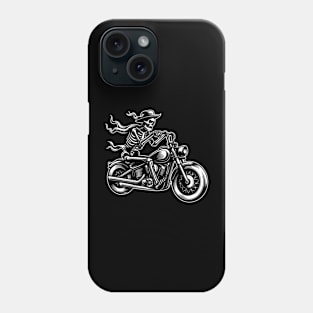 skeleton riding on the motorcycle Phone Case