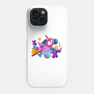 realistic 3D shapes Phone Case