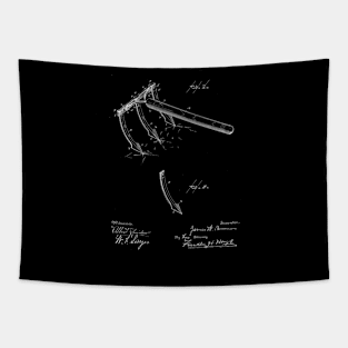 hand garden cultivator Vintage Patent Drawing Tapestry