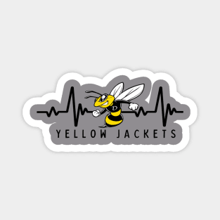 Yellow Jackets Heartline Magnet