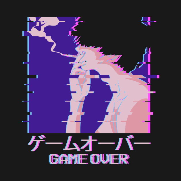 Japanese Vaporwave Smoking Sad Anime Boy Aesthetic by Alex21