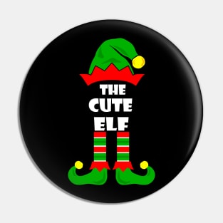 Cute Elf Matching Family Group Christmas Party Funny Pin