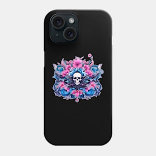 Skull and flowers Phone Case