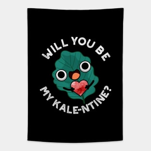 Will You Be My Kale-entine Cute Veggie Valentine Pun Tapestry