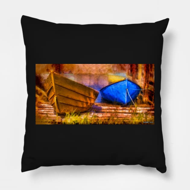 Two Idle Boats Pillow by kenmo