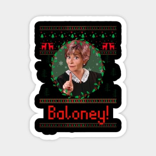 Judge Judy Ugly Christmas Sweater- Baloney Magnet