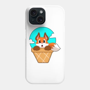 Fox Ice cream cone Phone Case