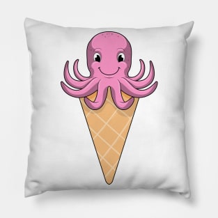 Octopus with Ice cream cone Pillow