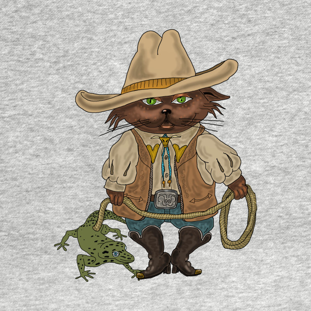 Cowboy Cat Cartoon Cats T Shirt Teepublic