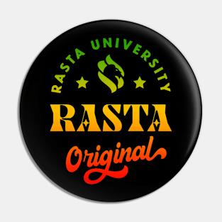 Rasta University Rasta Original Rasta Colors Reggae Pin